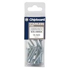 Clampaq Chipboard Screws - A2 St. Steel