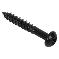 Clampaq Twinthread Round Head Woodscrews - Black