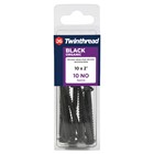 Clampaq Twinthread Round Head Woodscrews - Black